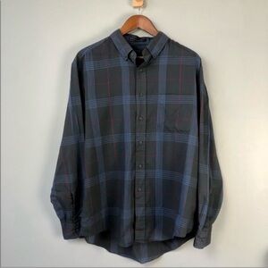 Levi’s Men's Plaid Button Down Shirt - Black and Blue